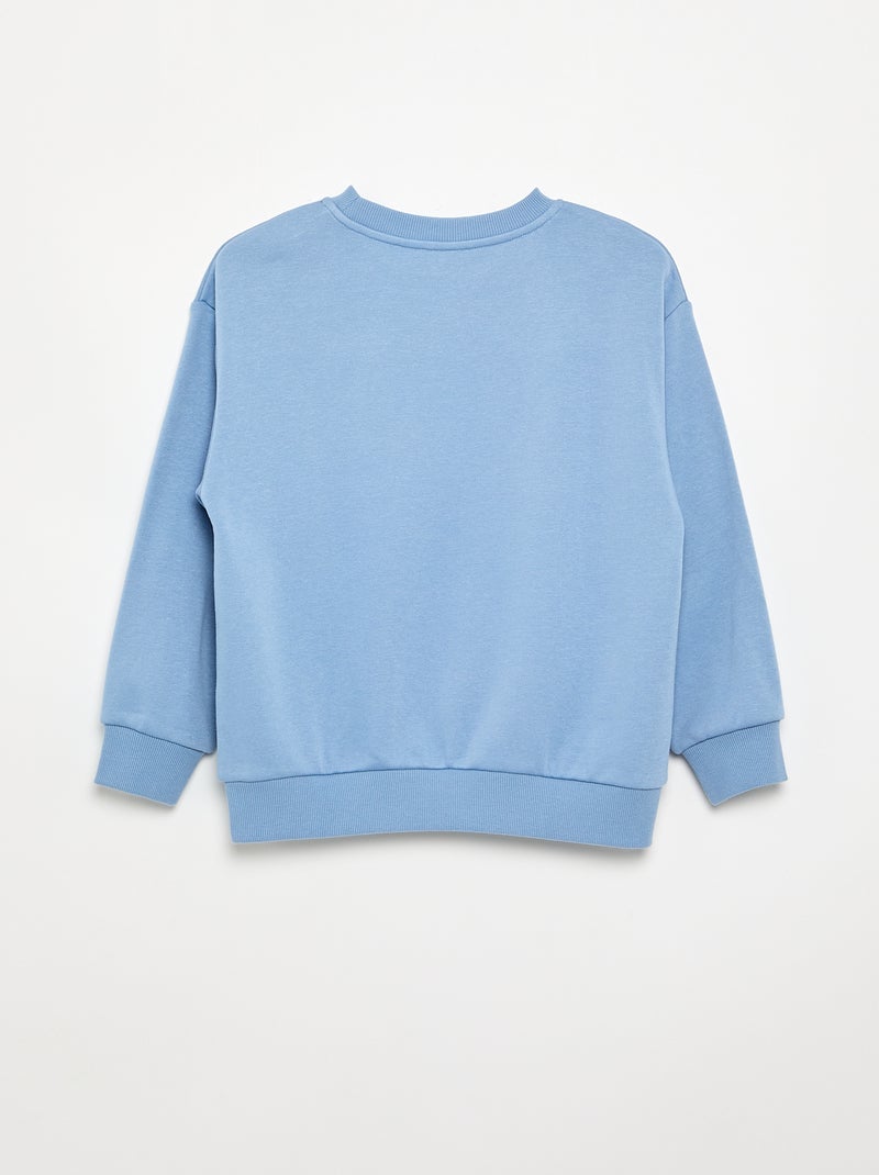 Sweat forme loose en molleton Bleu - Kiabi