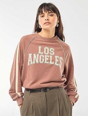 Sweat french terry avec bandes contrastées