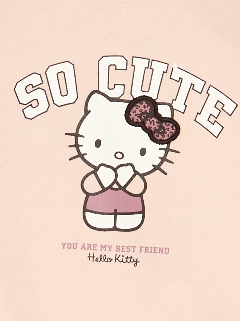 Sweat 'Hello Kitty' à manches longues Rose - Kiabi