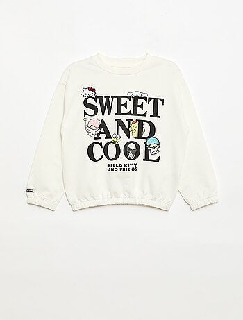 Sweat 'Hello Kitty' avec imprimés et broderies