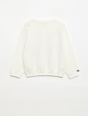 Sweat 'Hello Kitty' avec imprimés et broderies