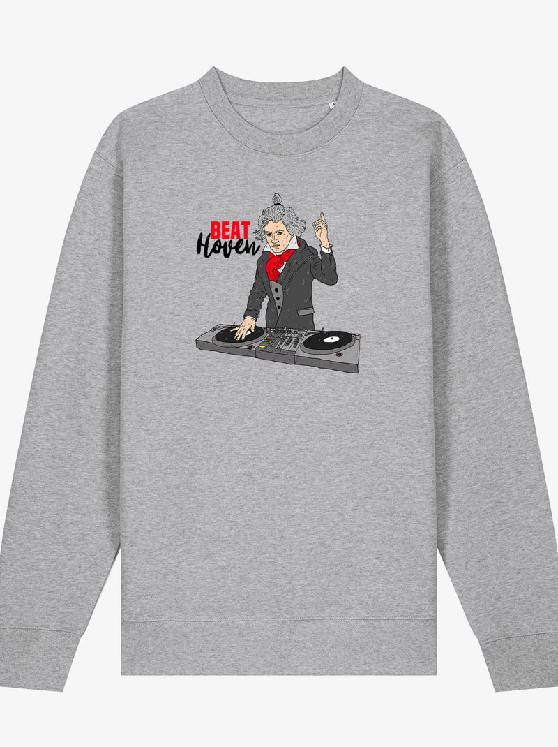 Sweat Homme - BEAT HOVEN Gris chiné - Kiabi