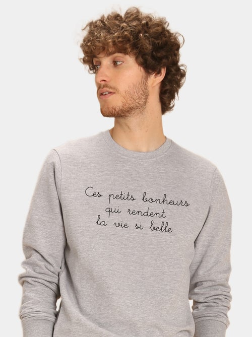 Sweat Homme - CES PETITS BONHEURS - Kiabi Sweat Homme - CES PETITS BONHEURS - Kiabi