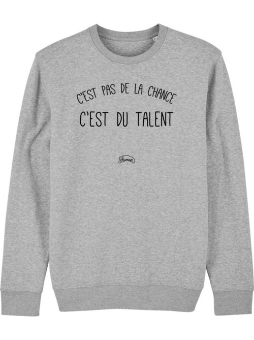 Sweat Homme - C'EST PAS DE LA CHANCE C'EST DU TALENT - Kiabi Sweat Homme - C'EST PAS DE LA CHANCE C'EST DU TALENT - Kiabi
