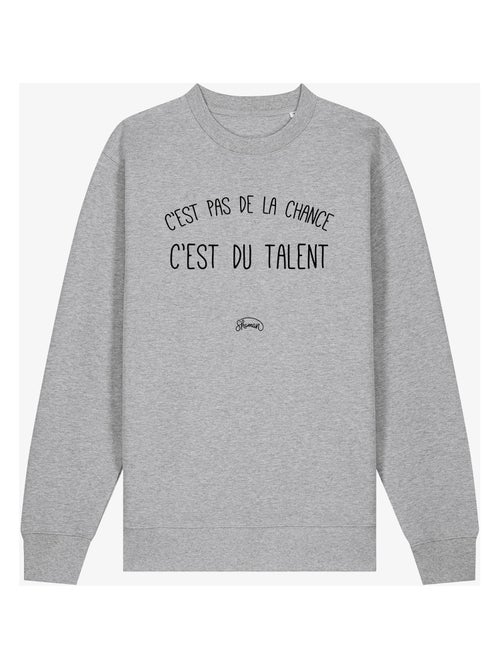 Sweat Homme - C'EST PAS DE LA CHANCE C'EST DU TALENT - Kiabi Sweat Homme - C'EST PAS DE LA CHANCE C'EST DU TALENT - Kiabi