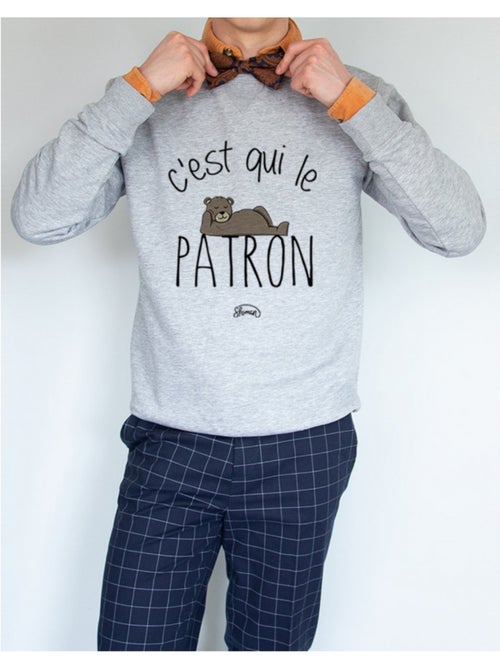 Sweat Homme - C'EST QUI LE PATRON - Kiabi