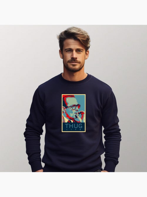 Sweat Homme - CHIRAC THUG LIFE - Kiabi Sweat Homme - CHIRAC THUG LIFE - Kiabi