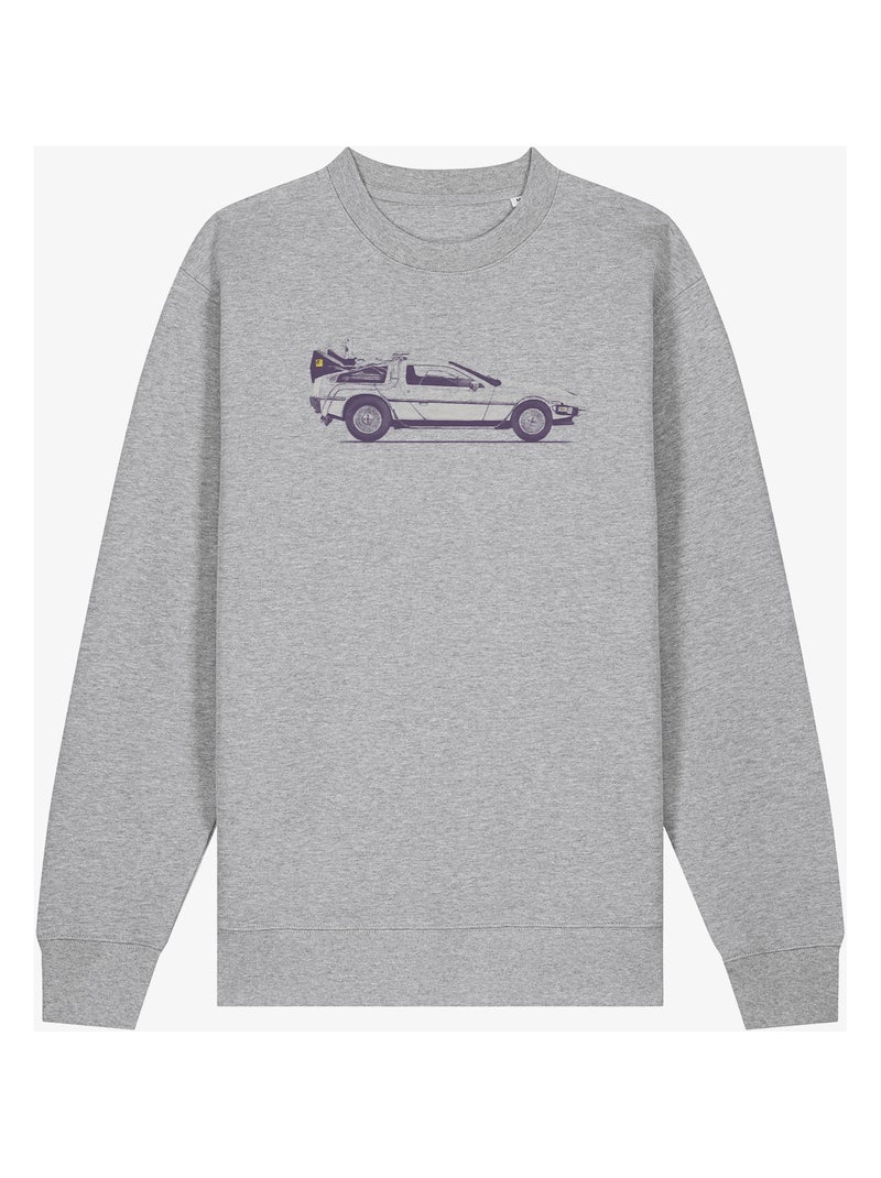 Sweat Homme - DELOREAN Gris chiné - Kiabi