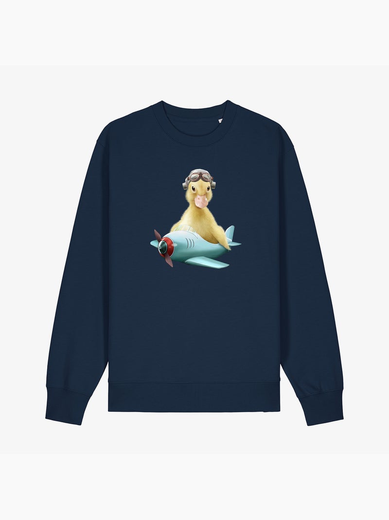 Sweat Homme - DUCK PILOT Bleu marine - Kiabi