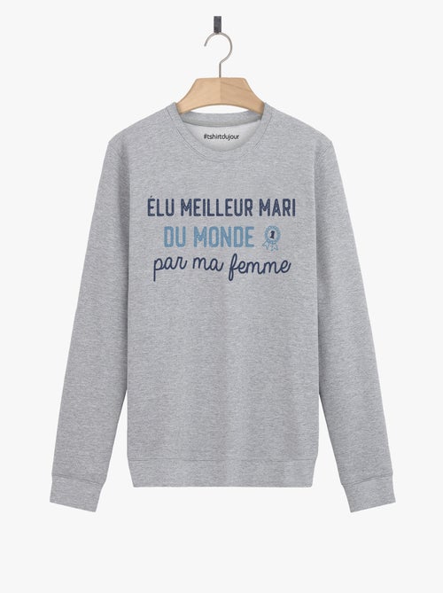 Sweat Homme - ÉLU MEILLEUR MARI DU MONDE - Kiabi Sweat Homme - ÉLU MEILLEUR MARI DU MONDE - Kiabi