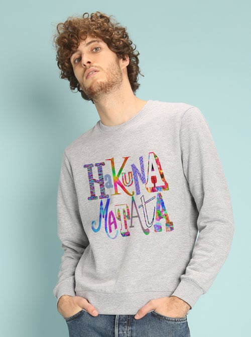 Sweat Homme - HAKUNA MATATA COLOR - Kiabi Sweat Homme - HAKUNA MATATA COLOR - Kiabi