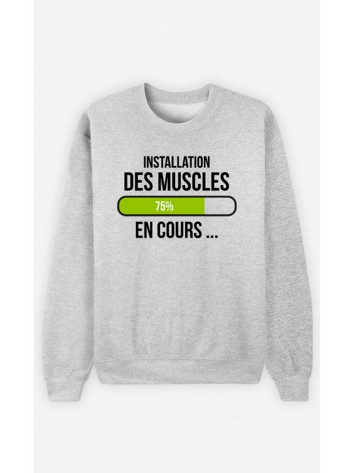Sweat Homme - INSTALLATION DES MUSCLES EN COURS - Kiabi Sweat Homme - INSTALLATION DES MUSCLES EN COURS - Kiabi