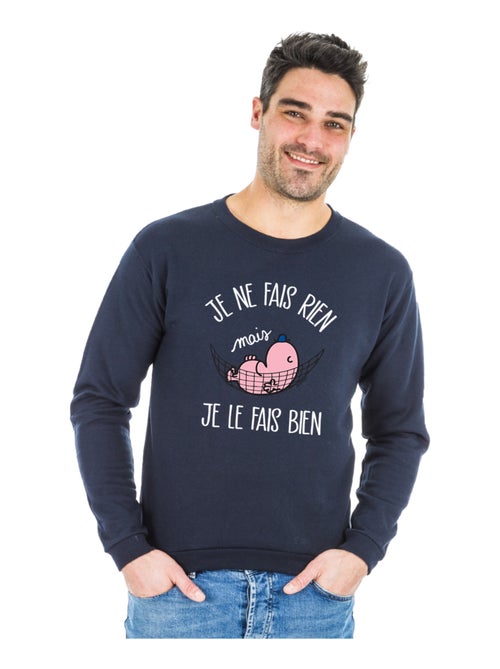 Sweat Homme - JE NE FAIS RIEN MAIS JE LE FAIS BIEN - Kiabi Sweat Homme - JE NE FAIS RIEN MAIS JE LE FAIS BIEN - Kiabi