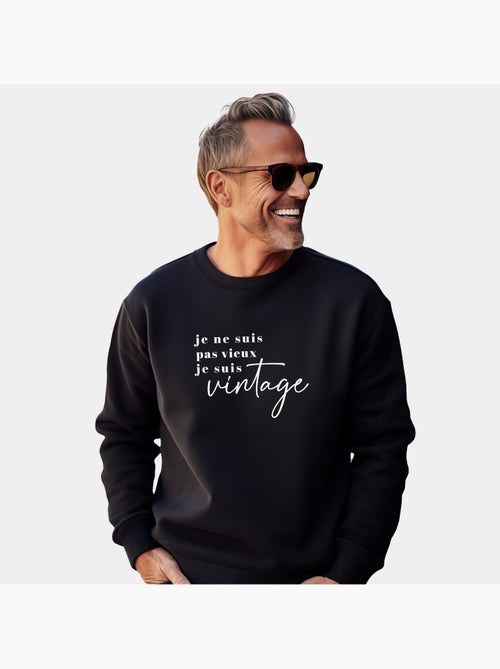 Sweat Homme - JE NE SUIS PAS VIEUX JE SUIS VINTAGE - Kiabi Sweat Homme - JE NE SUIS PAS VIEUX JE SUIS VINTAGE - Kiabi