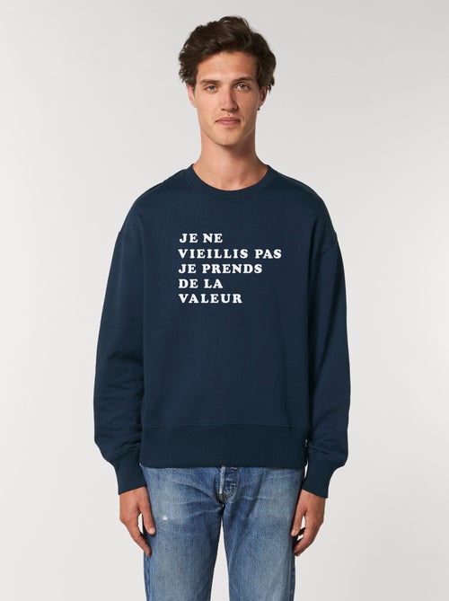 Sweat Homme - JE NE VIEILLIS PAS JE PRENDS DE LA VALEUR COLORE - Kiabi Sweat Homme - JE NE VIEILLIS PAS JE PRENDS DE LA VALEUR COLORE - Kiabi