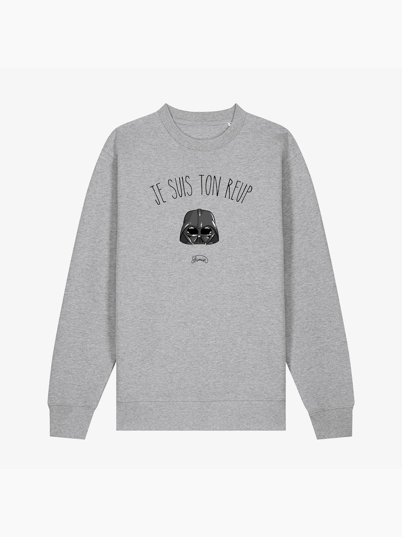 Sweat Homme - JE SUIS TON REUP Gris chiné - Kiabi