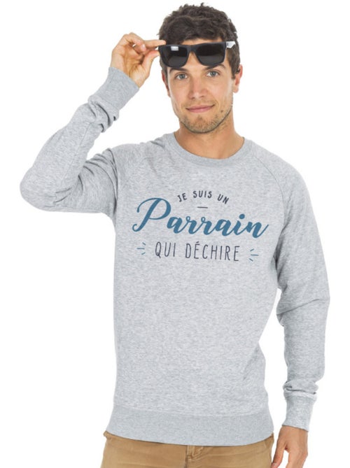 Sweat Homme - JE SUIS UN PARRAIN QUI DÉCHIRE - Kiabi Sweat Homme - JE SUIS UN PARRAIN QUI DÉCHIRE - Kiabi