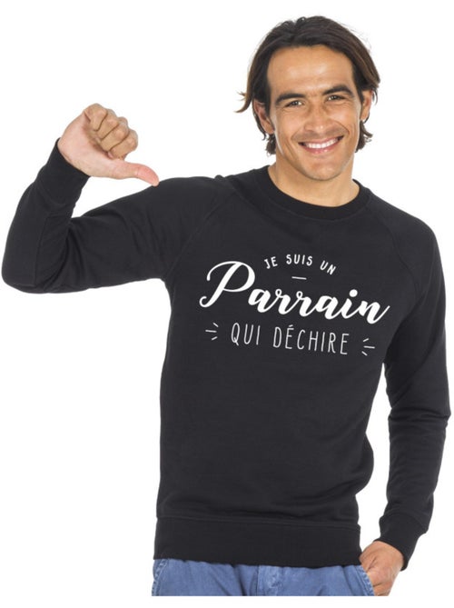 Sweat Homme - JE SUIS UN PARRAIN QUI DÉCHIRE - Kiabi Sweat Homme - JE SUIS UN PARRAIN QUI DÉCHIRE - Kiabi