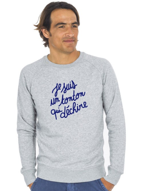 Sweat Homme - JE SUIS UN TONTON QUI DÉCHIRE - Kiabi Sweat Homme - JE SUIS UN TONTON QUI DÉCHIRE - Kiabi
