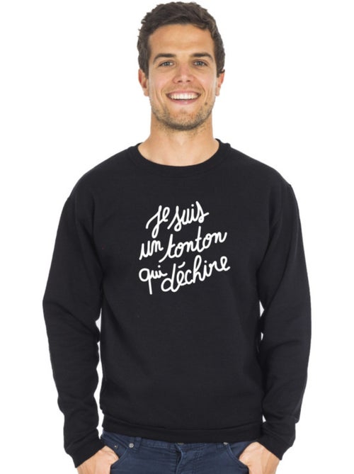 Sweat Homme - JE SUIS UN TONTON QUI DÉCHIRE - Kiabi Sweat Homme - JE SUIS UN TONTON QUI DÉCHIRE - Kiabi