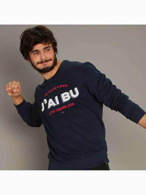 Sweat Homme - JE SUIS VENU J'AI BU - Kiabi Sweat Homme - JE SUIS VENU J'AI BU - Kiabi