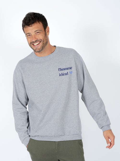 Sweat Homme - L HOMME IDEAL COEUR - Kiabi Sweat Homme - L HOMME IDEAL COEUR - Kiabi