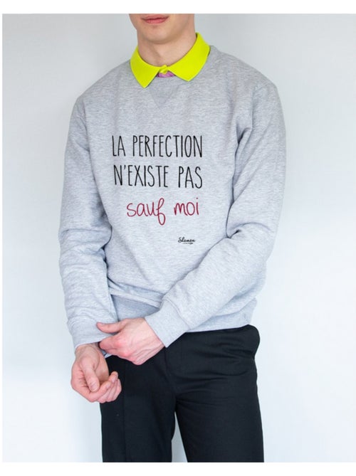 Sweat Homme - LA PERFECTION N'EXISTE PAS SAUF MOI - Kiabi