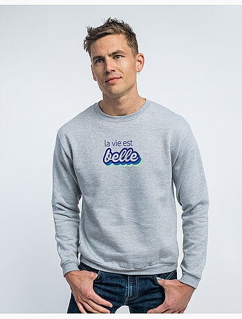 Sweat Homme - LA VIE EST BELLE VERT