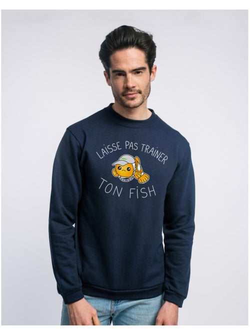 Sweat Homme - LAISSE PAS TRAINER TON FISH - Kiabi Sweat Homme - LAISSE PAS TRAINER TON FISH - Kiabi