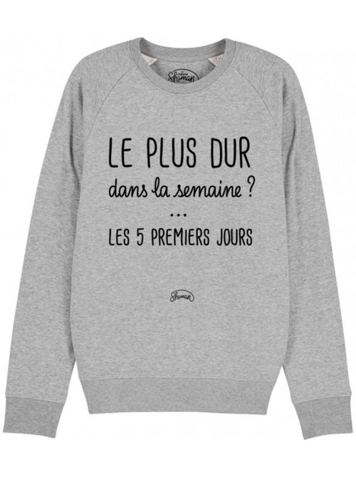 Sweat Homme - LE PLUS DUR DANS LA SEMAINE - Kiabi Sweat Homme - LE PLUS DUR DANS LA SEMAINE - Kiabi