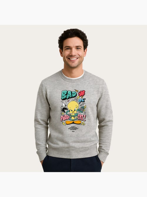 Sweat Homme - LONELEY TUNES TWEETY 80TH BAD - Kiabi Sweat Homme - LONELEY TUNES TWEETY 80TH BAD - Kiabi