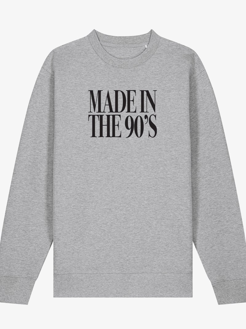 Sweat Homme - MADE IN THE 90 S Gris chiné - Kiabi