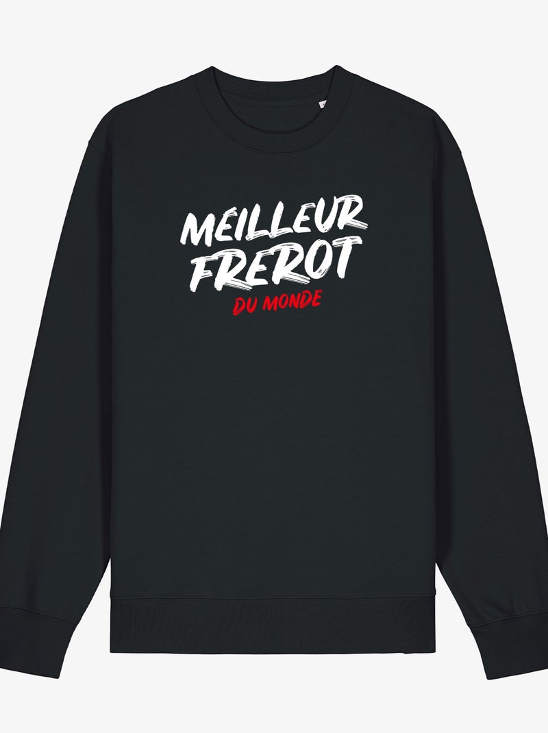 Sweat Homme - MEILLEUR FREROT DU MONDE Noir - Kiabi