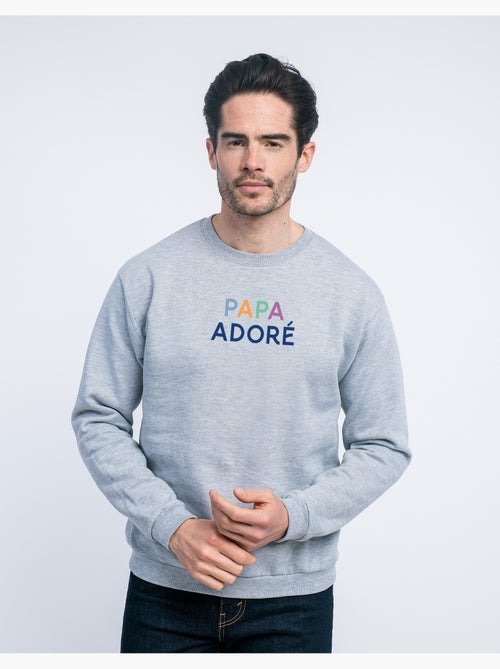 Sweat Homme - PAPA ADORÉ COLORÉ - Kiabi Sweat Homme - PAPA ADORÉ COLORÉ - Kiabi