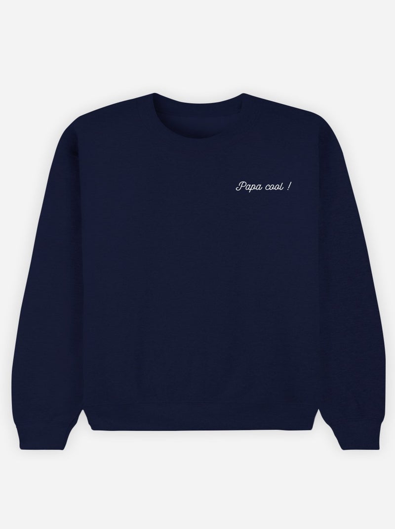 Sweat Homme - PAPA COOL Bleu marine - Kiabi