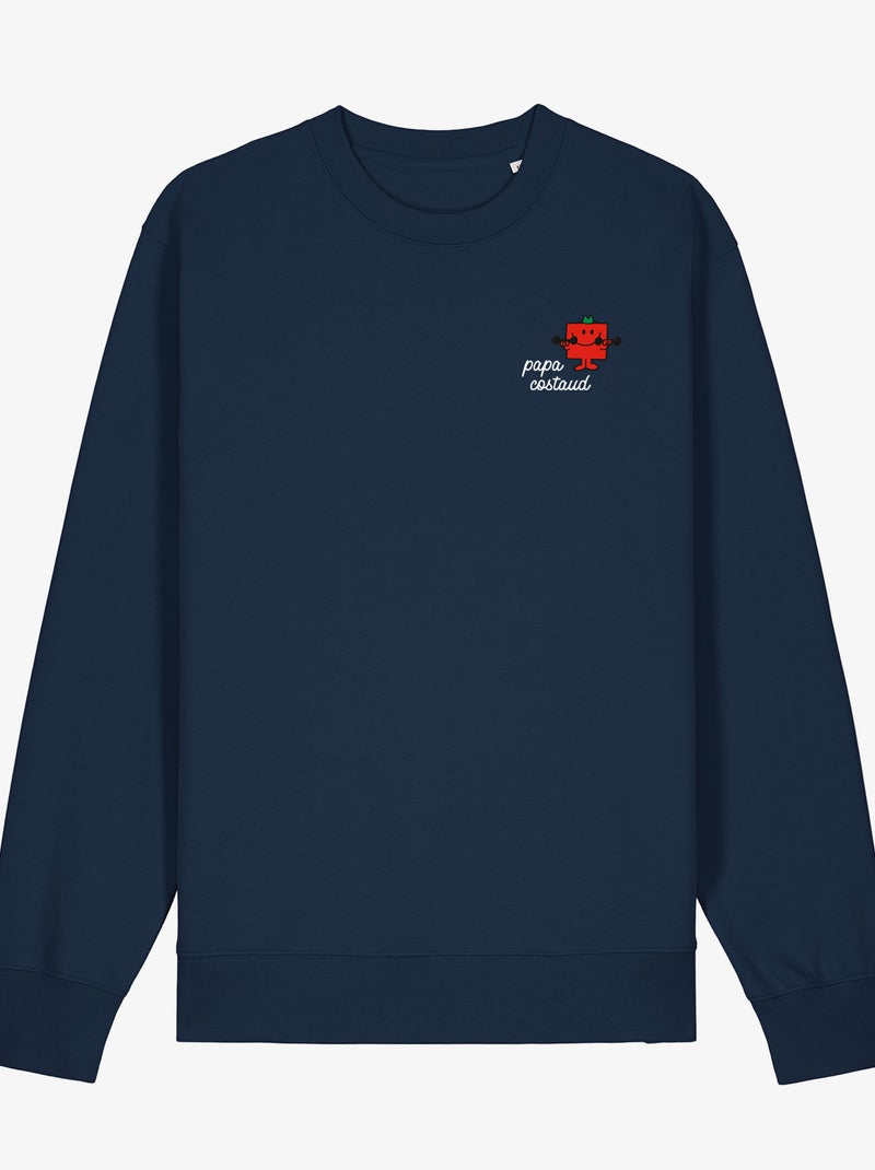 Sweat Homme - PAPA COSTAUD COEUR Bleu marine - Kiabi