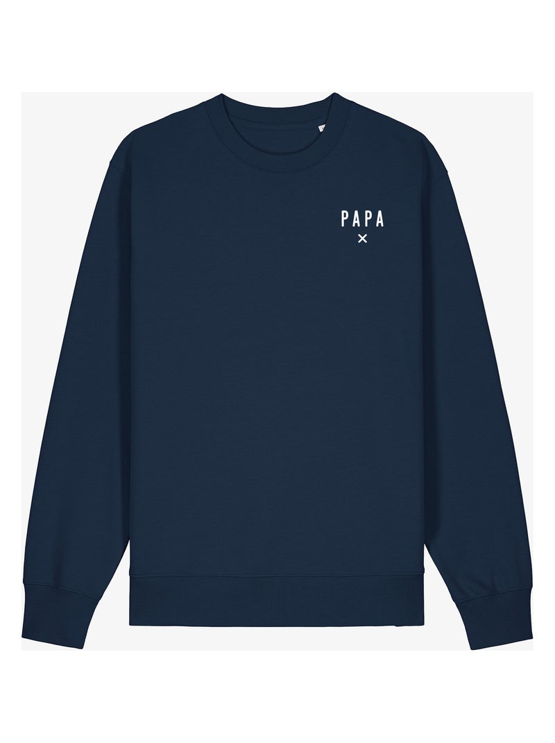 Sweat Homme - PAPA X CŒUR WAF Bleu marine - Kiabi