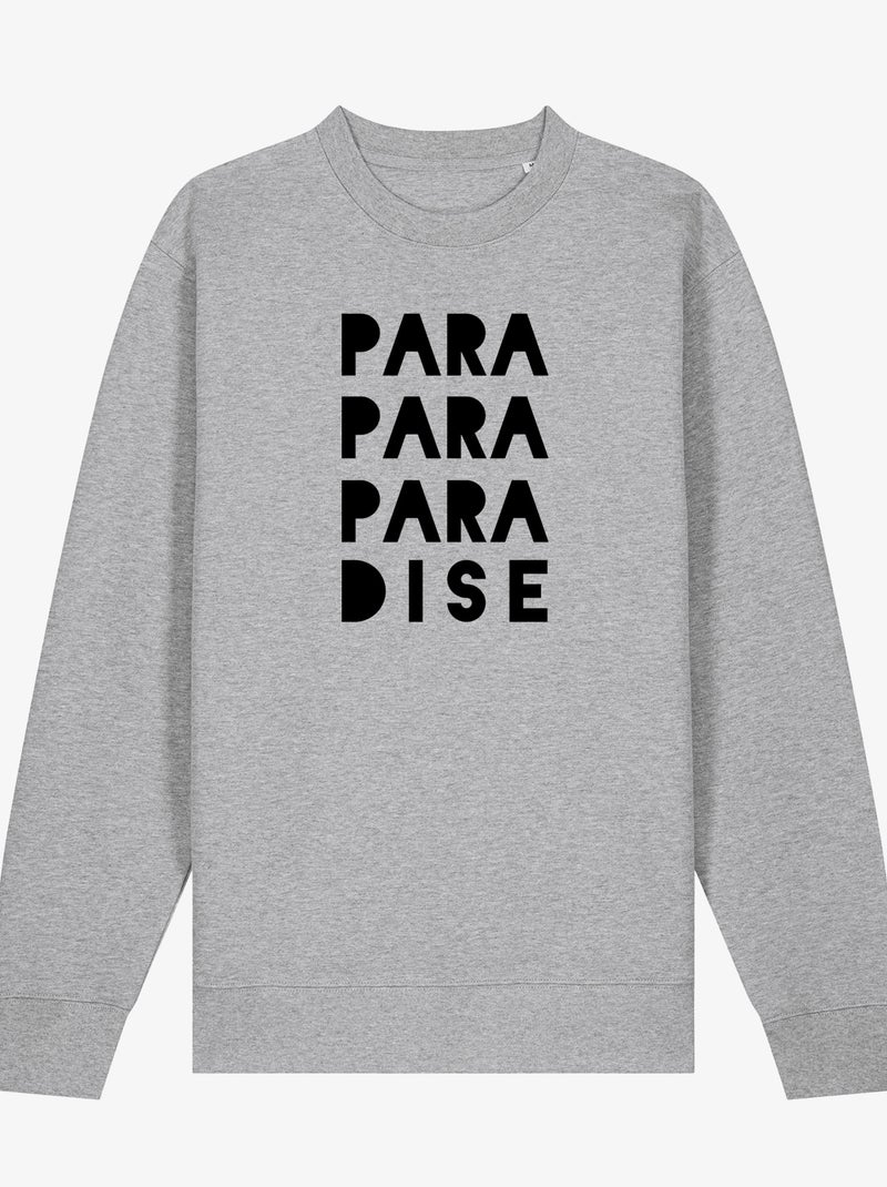 Sweat Homme - PARA PARA PARA DISE Gris chiné - Kiabi