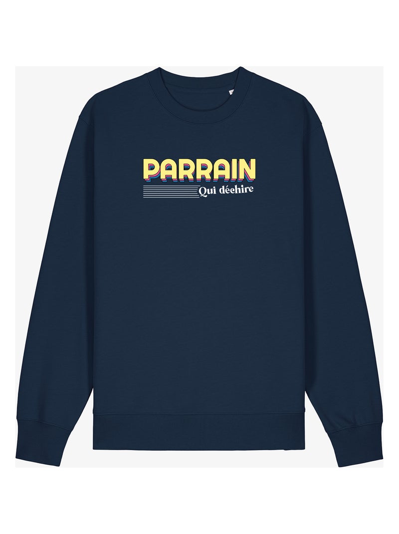 Sweat Homme - PARRAIN QUI DÉCHIRE 3 Bleu marine - Kiabi