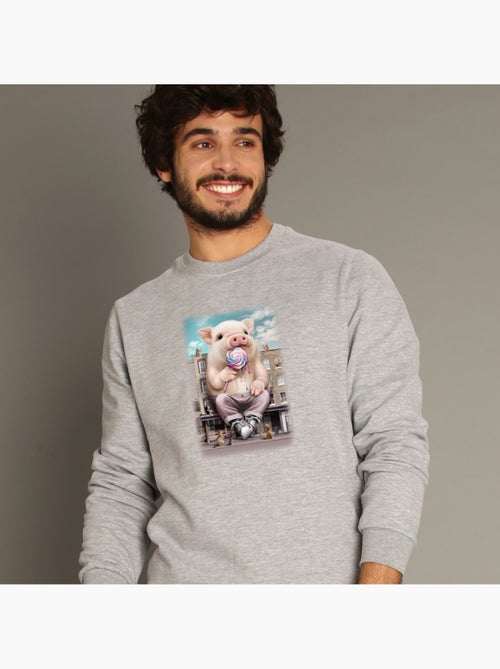 Sweat Homme - PIG ATTACK - Kiabi Sweat Homme - PIG ATTACK - Kiabi