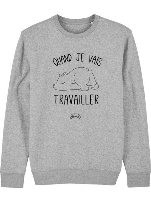 Sweat Homme - QUAND JE VAIS TRAVAILLER - Kiabi Sweat Homme - QUAND JE VAIS TRAVAILLER - Kiabi