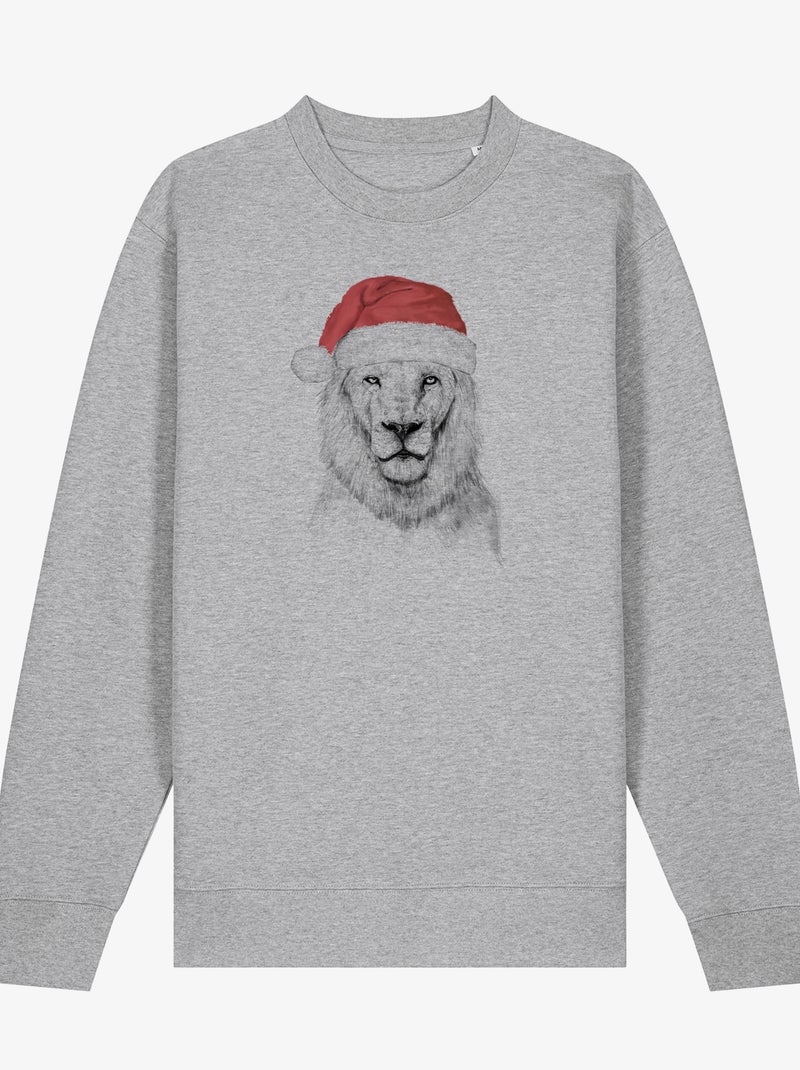 Sweat Homme - SANTA LION Gris chiné - Kiabi