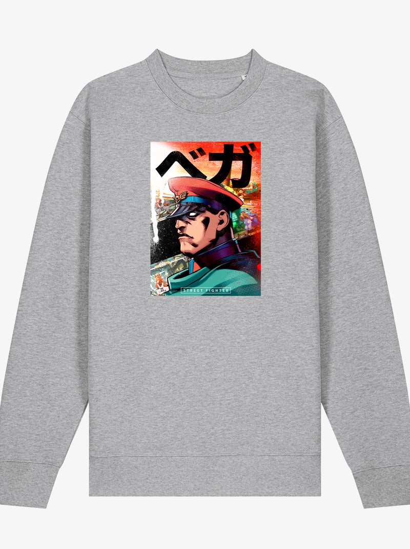 Sweat Homme - STREET FIGHTER 2 Gris chiné - Kiabi