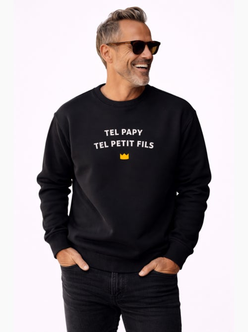 Sweat Homme - TEL PAPY TEL PETIT FILS WAF - Kiabi Sweat Homme - TEL PAPY TEL PETIT FILS WAF - Kiabi