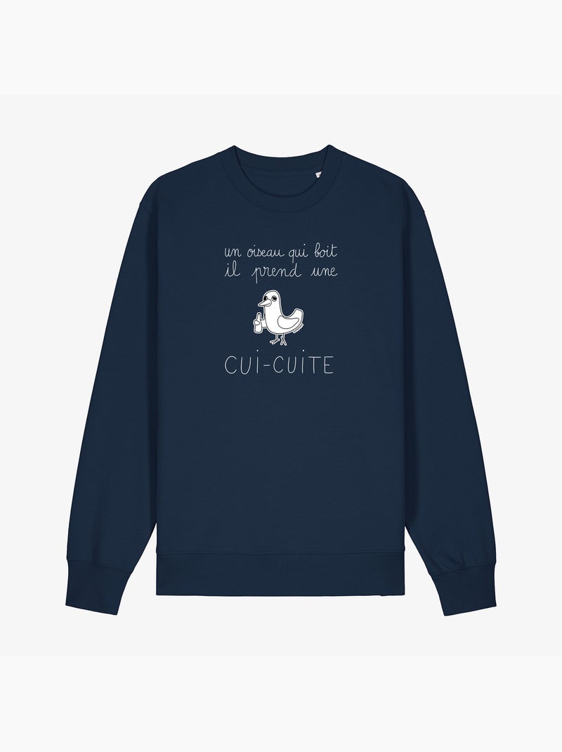 Sweat Homme - UN OISEAU QUI BOIT IL PREND UNE CUI-CUITE Bleu marine - Kiabi