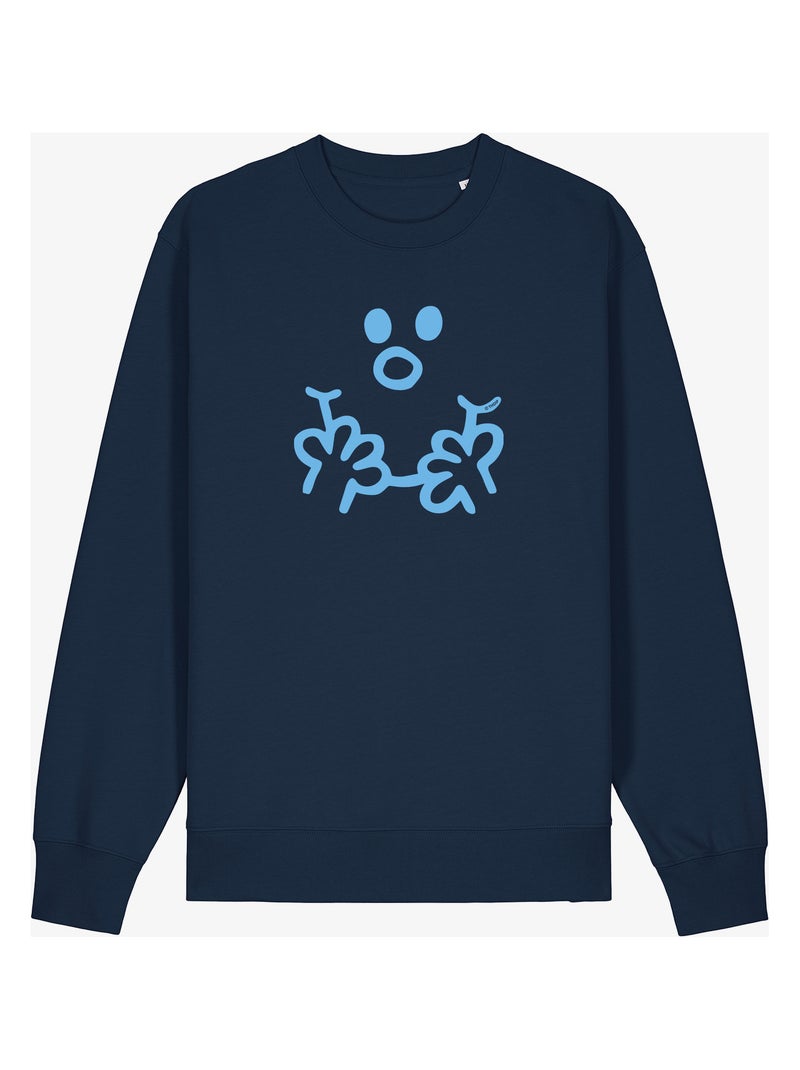 Sweat Homme - VISAGE MONSIEUR Bleu marine - Kiabi