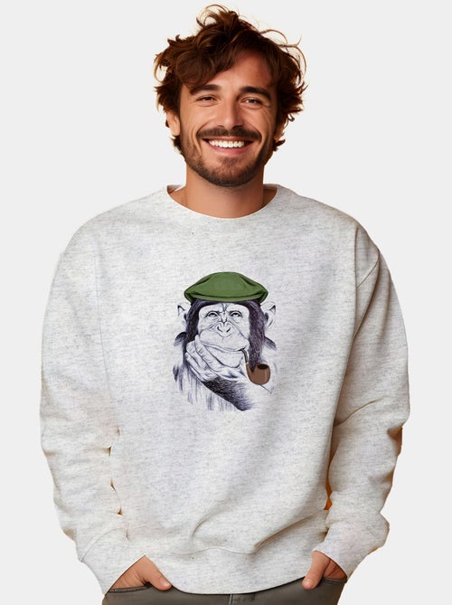 Sweat Homme - WISE MR CHIMP - Kiabi Sweat Homme - WISE MR CHIMP - Kiabi
