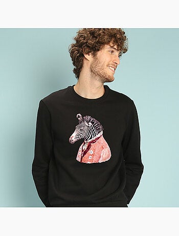 Sweat Homme - ZEBRA CREAM