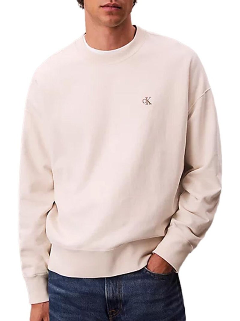 Sweat Homme Calvin Klein Jeans Blanc - Kiabi