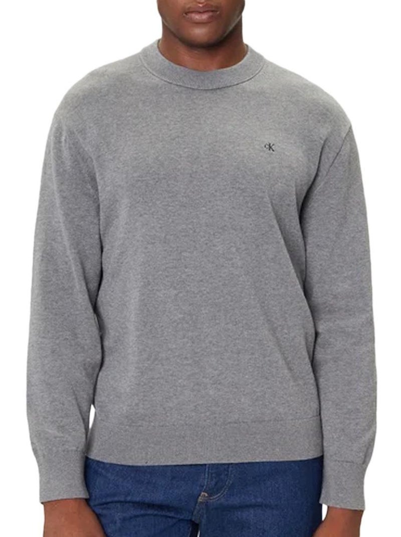 Sweat Homme Calvin Klein Jeans Gris Argenté - Kiabi
